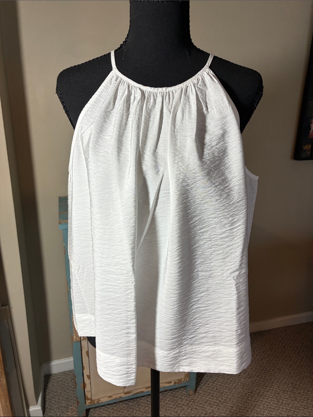a new day White Gathered Halter-Style Camisole